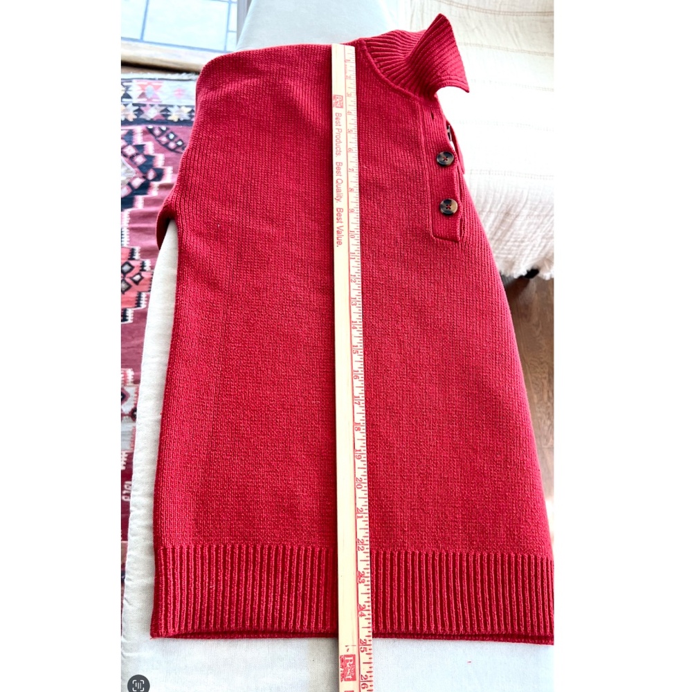 REFORMATION Brooklyn Organic Cotton Polo Sweater in Sundried Tomato - S - Picture 11 of 13